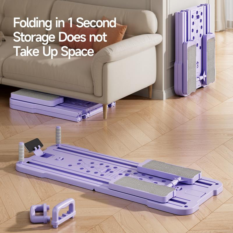 All-In-One Pilates Board | Foldable Home Ab & Core Trainer with Resistance Bands | Full Body Workout Equipment