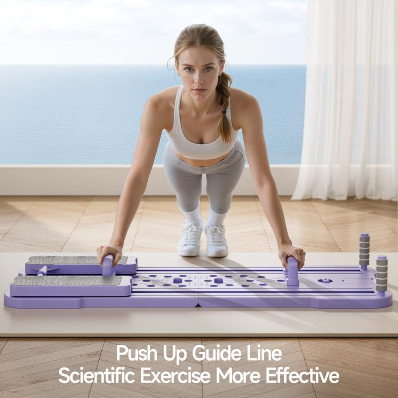 All-In-One Pilates Board | Foldable Home Ab & Core Trainer with Resistance Bands | Full Body Workout Equipment