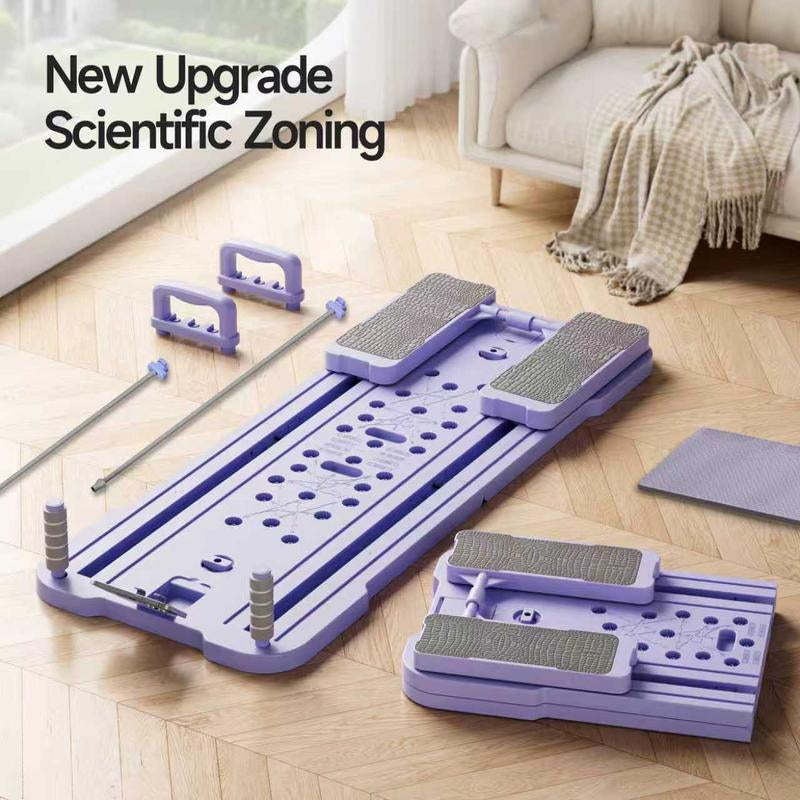 All-In-One Pilates Board | Foldable Home Ab & Core Trainer with Resistance Bands | Full Body Workout Equipment